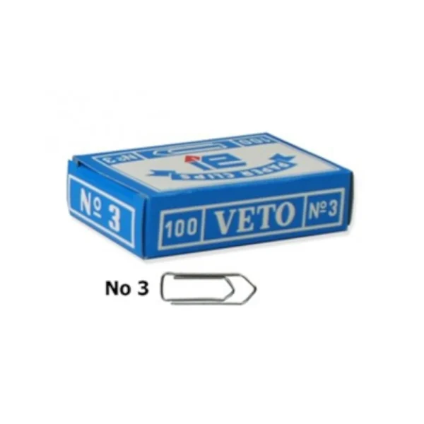 Veto Συνδετήρες Νο3 100 Τεμάχια