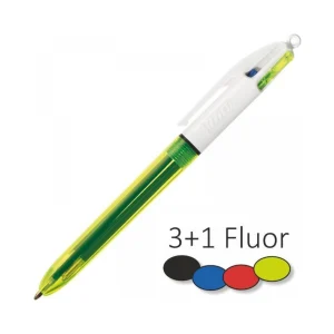 Bic 4 Colours Fluo Στυλό Με 4 Χρώματα