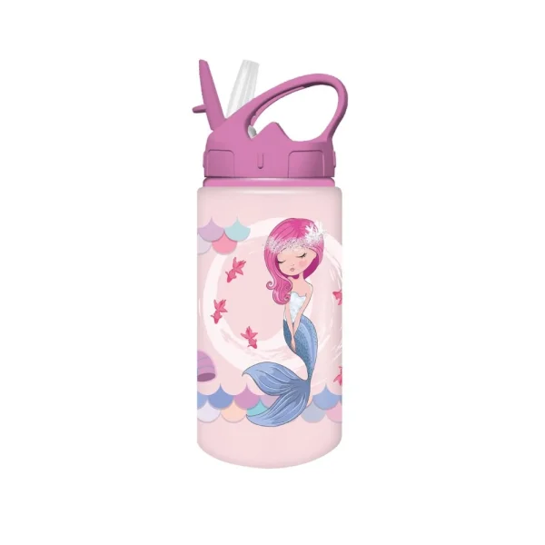 Must Mermaid Vibes Παγούρι Παιδικό Αλουμινίου 500ml Με Καλαμάκι - 585689