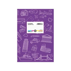 Salko Τετράδιο Καρφίτσα Με Σχέδια 17x25 50Φύλλα Ριγέ Μωβ - 2748