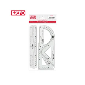 Efo Χάρακες Σετ 4 Τεμαχίων 20cm Διάφανο - 770320