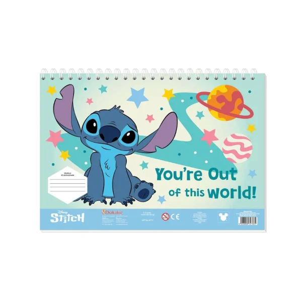 Διακάκης Lilo & Stitch Μπλοκ Ζωγραφικής 23x33cm 40 Φύλλα - 564983