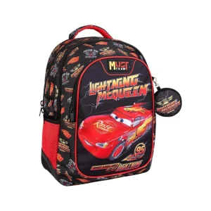 Must Team Τσάντα Πλάτης Δημοτικού 3 Θήκες Cars Lightning Mcqueen - 564851
