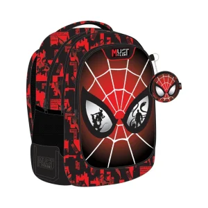 Must Team Τσάντα Πλάτης Δημοτικού 3 Θήκες Spiderman - 508498