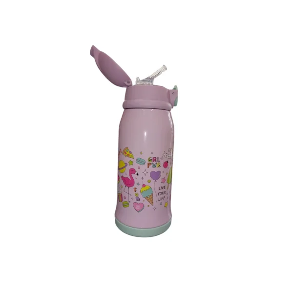 Must Team Παγούρι Θερμός Ανοξείδωτο 500mL Με Ισοθερμική Θήκη & Καλαμάκι Μονόκερος - 586639 - Image 2