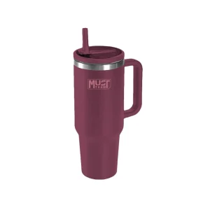Must Team Ποτήρι θερμός Ανοξείδωτο Με Καλαμάκι 1200mL Μπορντώ - 586643