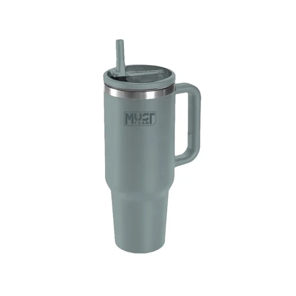Must Team Ποτήρι θερμός Ανοξείδωτο Με Καλαμάκι 1200mL Πράσινο - 586642